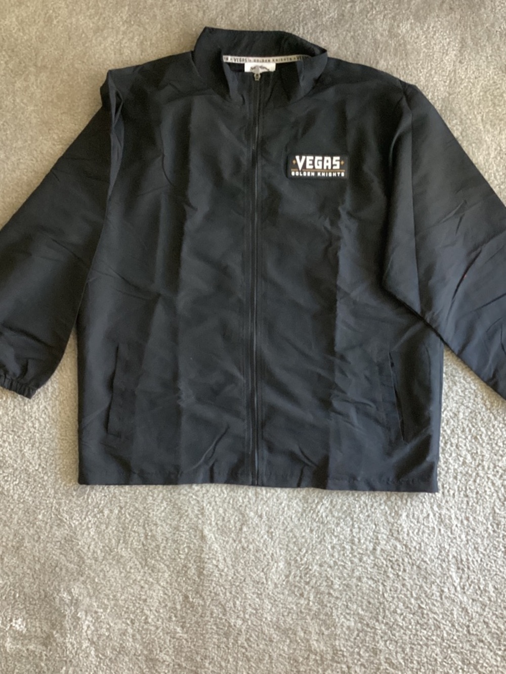 Vegas Golden Knights Black Full-Zip Windbreaker Jacket, Size XXL
